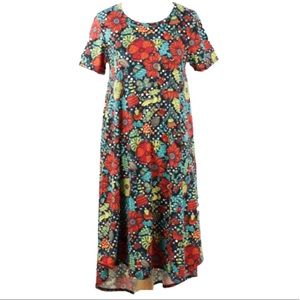 LuLaRoe Dresses - 🔴LAST CALL🔴 LuLaRoe Dot Floral Print Carly Dress LuLaRoe Dresses - 🔴LAST CALL🔴 LuLaRoe Dot Floral Print Carly Dress